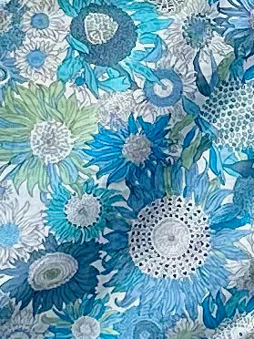 Blue Bouquet Corduroy Tote